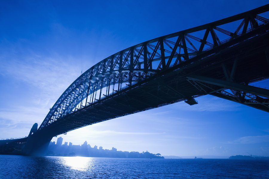 Sydney Harbor Bridge at dusk
